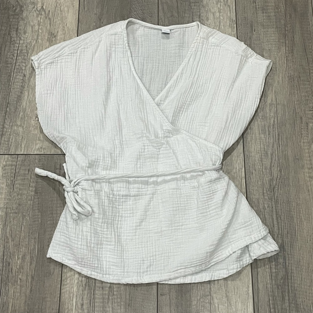 Old Navy White Wrap Top